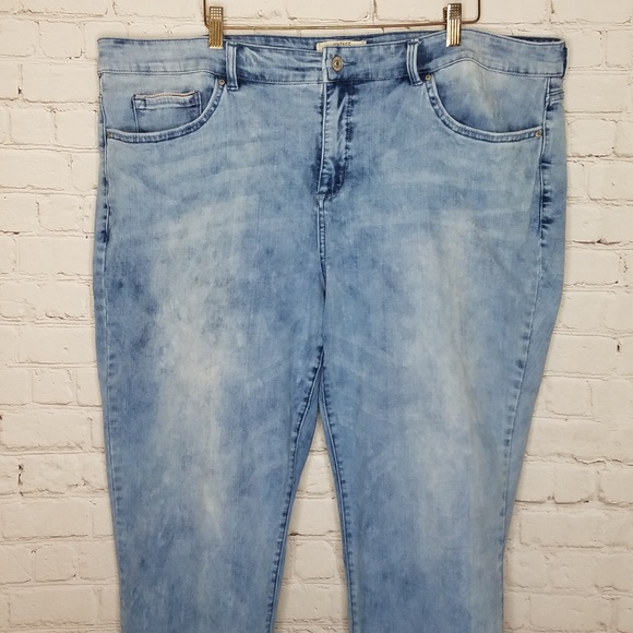 Vintage America Jeans Boho Capri Raw Hem 22 W - Picture 2 of 8